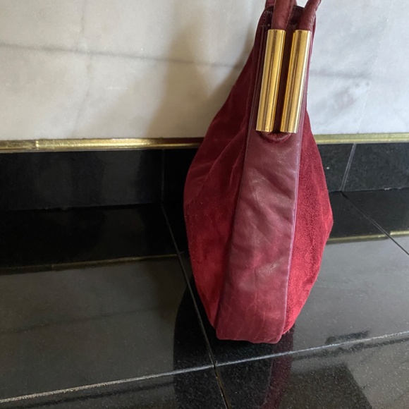 Susan Gail  VINTAGE Amber Suede Shoulder Bag - Picture 11 of 12